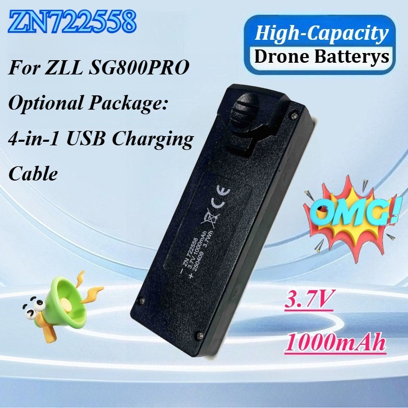 Drone Battery Li-Ion - High Quality ZN722558 3.7V 1000mAh Drone