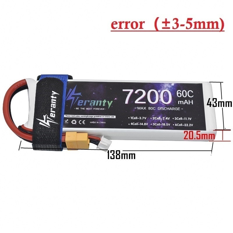 Upgrade 2S 7.4V 7200mAh 60C 6S - Drone Battery 6S のレビューと価格