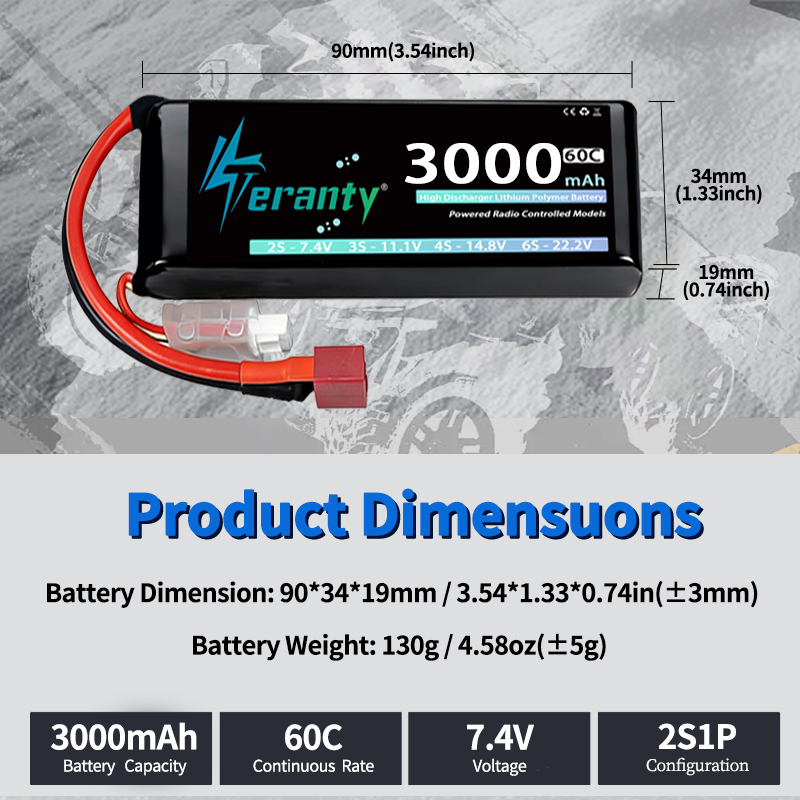 TERANTY 2S 3000mAh Lipo Batter - Drone Battery Lipo のレビューと価格