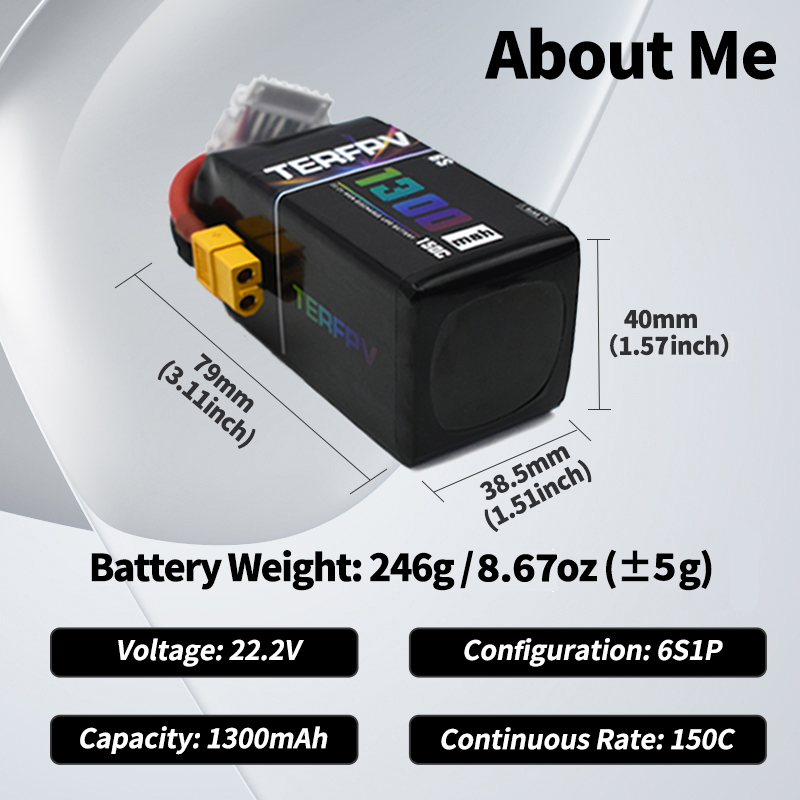TERFPV Lipo Battery 6S 22.2V 1 - Drone Battery Lipo のレビューと価格