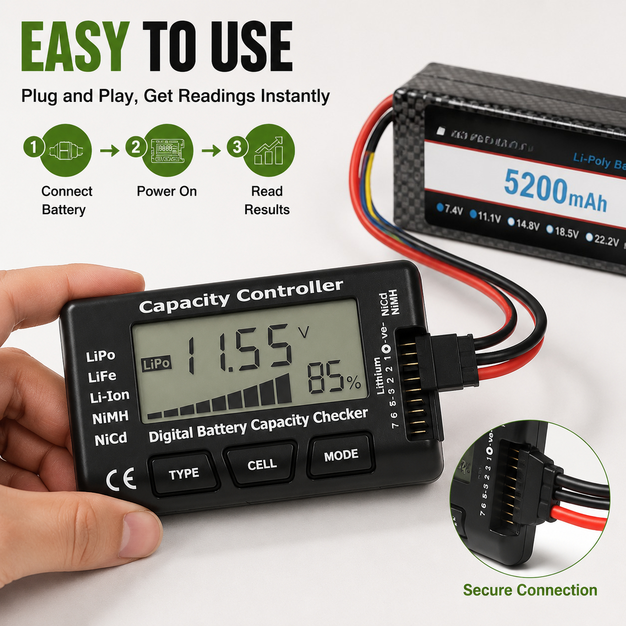 Digital Battery Capacity and V - Drone Battery Voltage Checker のレビューと価格