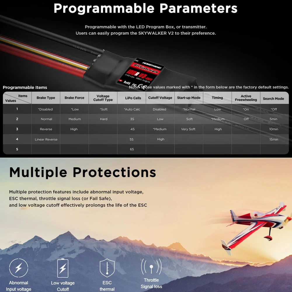 Hobbywing Skywalker V2 Brushle - Drone Battery 4S のレビューと価格