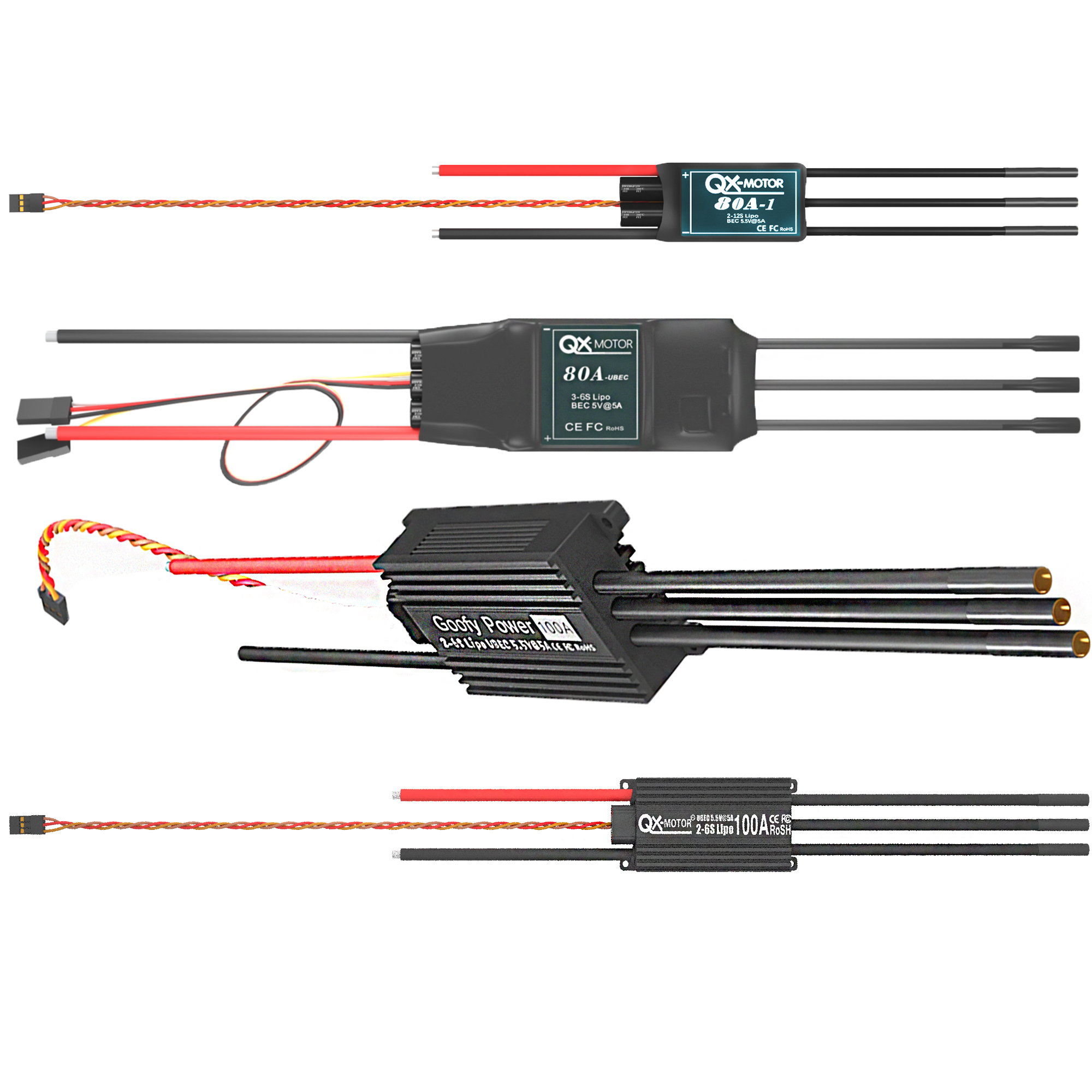 QX-MOTOR Brushless ESC series  - Drone Battery Plate のレビューと価格