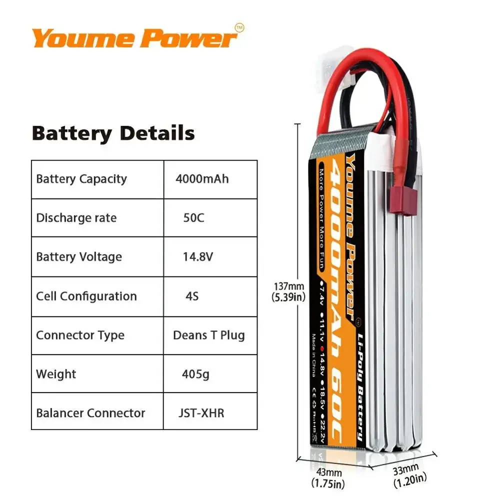 4S 14.8V Lipo Battery 3300mah  - Drone Battery 4S のレビューと価格