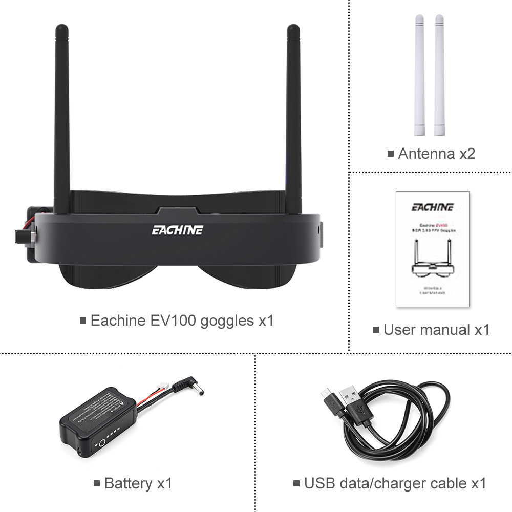 Eachine EV100 720*540 5.8G 72C - Drone Battery Case のレビューと価格
