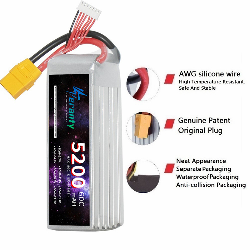 TERANTY 6S 5200mAh Lipo Batter - Drone Battery 6S のレビューと価格