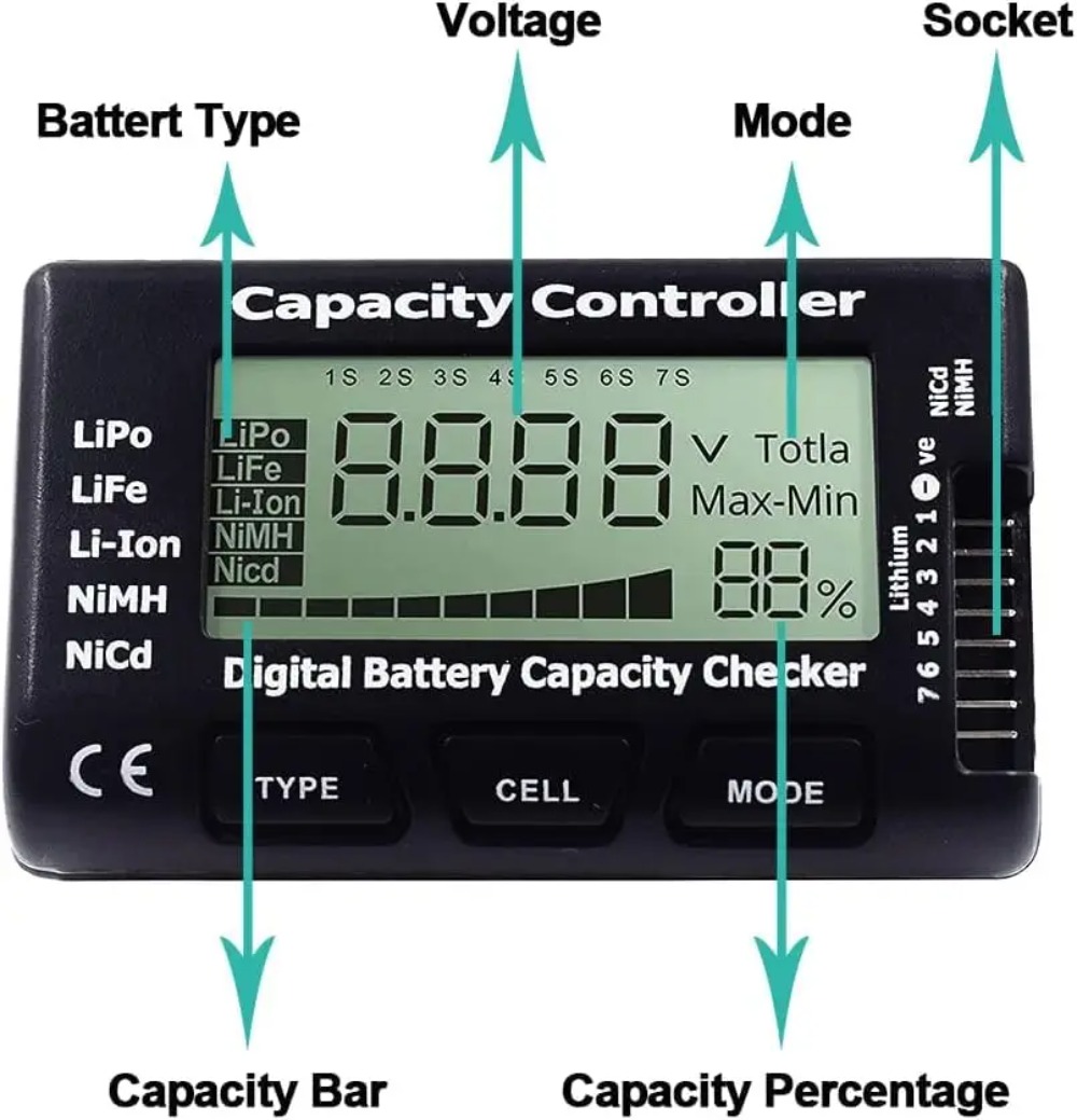 Battery Capacity Checker Digit - Drone Battery Voltage Checker のレビューと価格