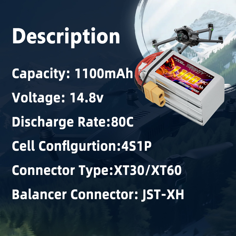 TERANTY 4S 1100mAh 80C/160C Li - Drone Battery Plate のレビューと価格