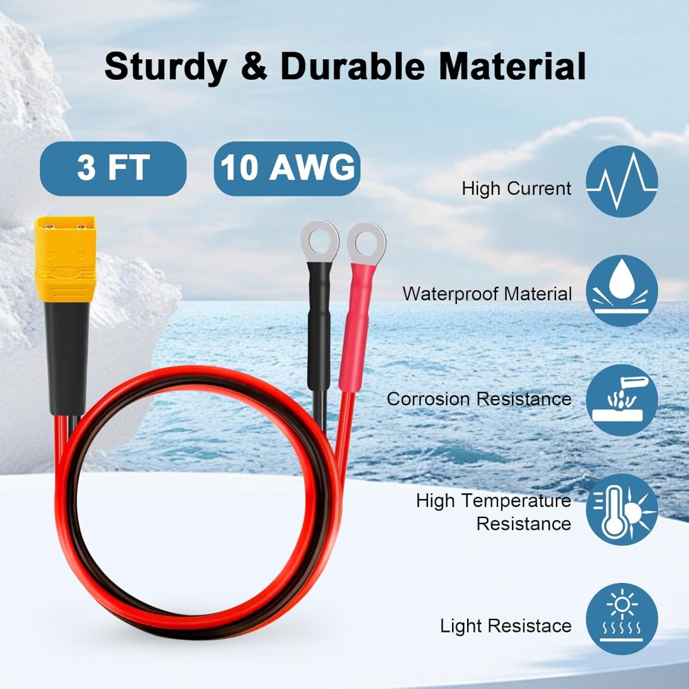XT90 to O Ring Terminal Cable  - Drone Battery Connector のレビューと価格