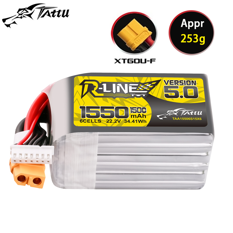 TATTU-R-LINE 5.0 22.2V 1550mAh - Drone Battery 6S のレビューと価格