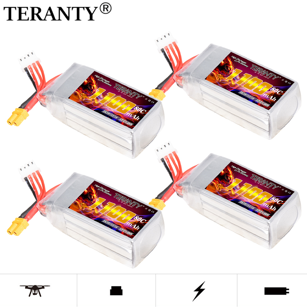 TERANTY 3S 11.1V 1100mAh 80C/1 - Drone Battery 3S のレビューと価格