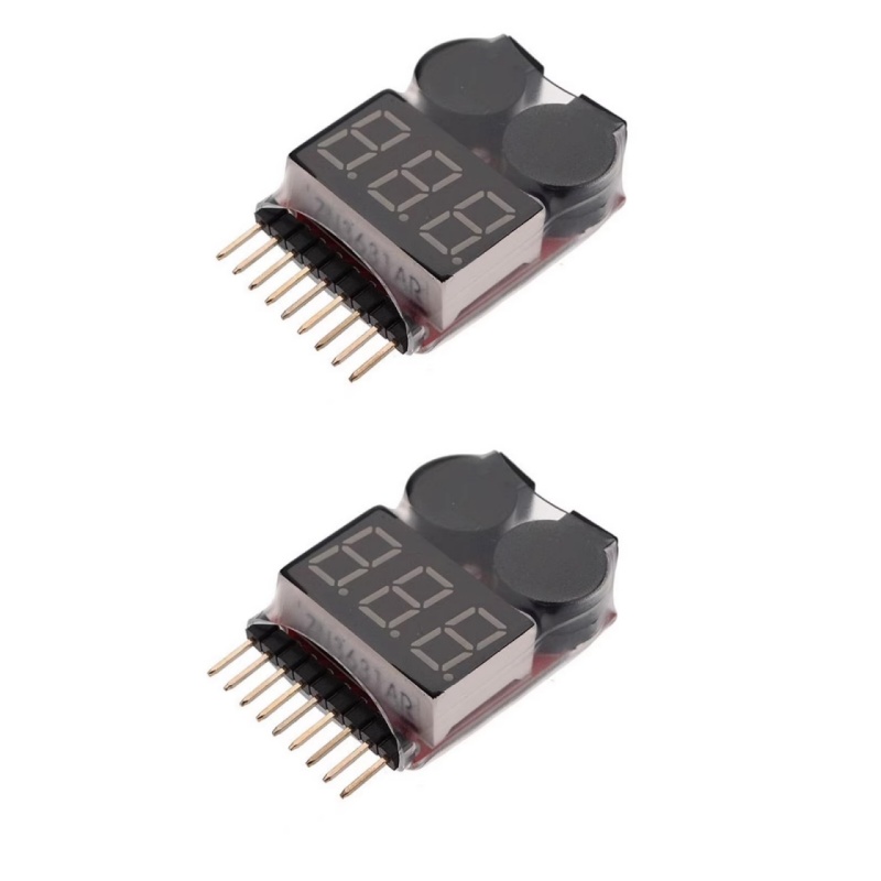 2Pcs 1S-8S LiPo Battery Voltag - Drone Battery Voltage Checker のレビューと価格