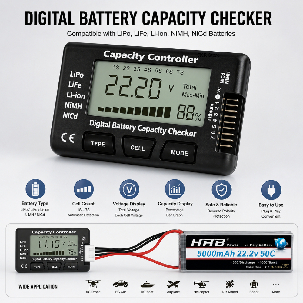 Handheld Battery Capacity Chec - Drone Battery Voltage Checker のレビューと価格