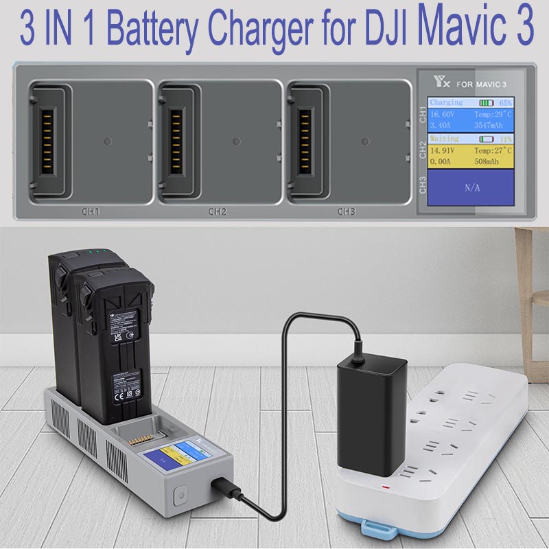 3 IN 1 Battery Charger for DJI - Drone Battery Parallel Board のレビューと価格