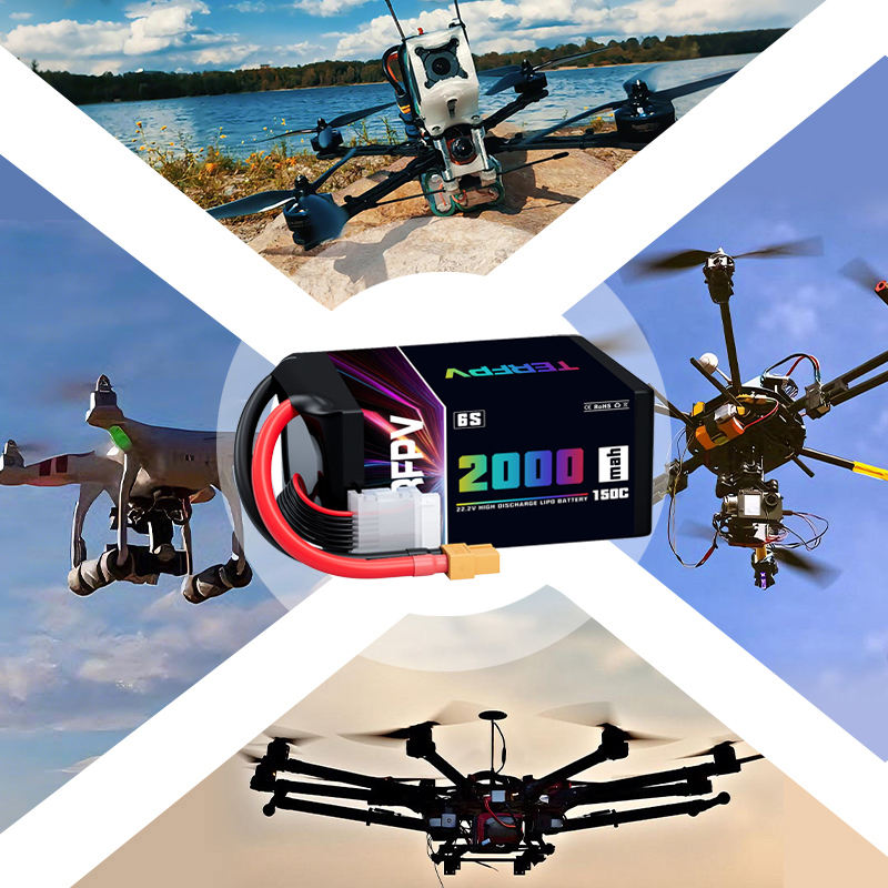 TERFPV 6S 22.2V 2000mAh 150C/3 - Drone Battery 6S のレビューと価格