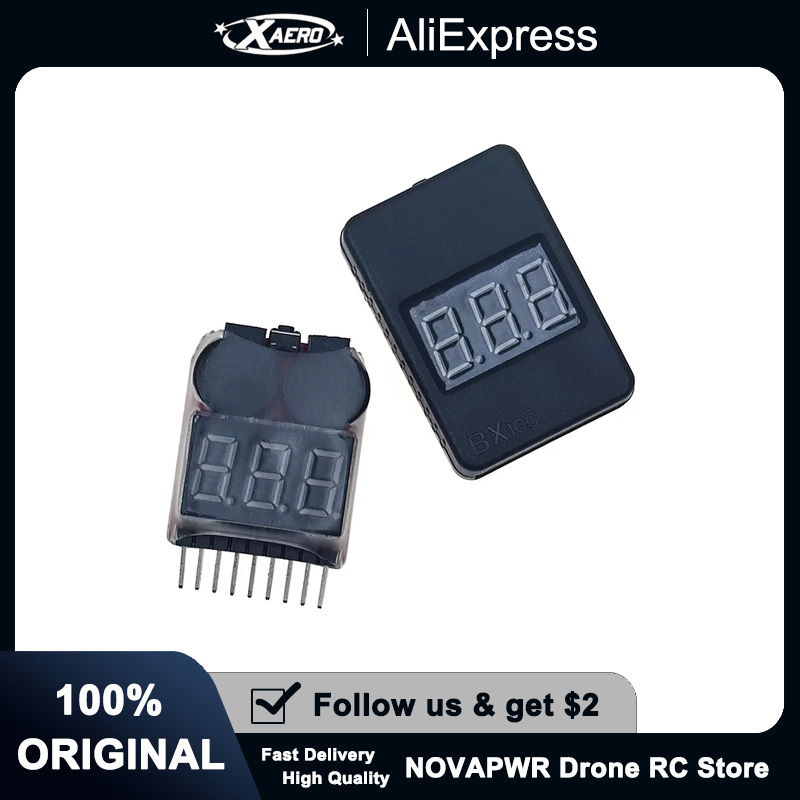 1-8S Battery Voltage Tester Al - Drone Battery Alarm のレビューと価格