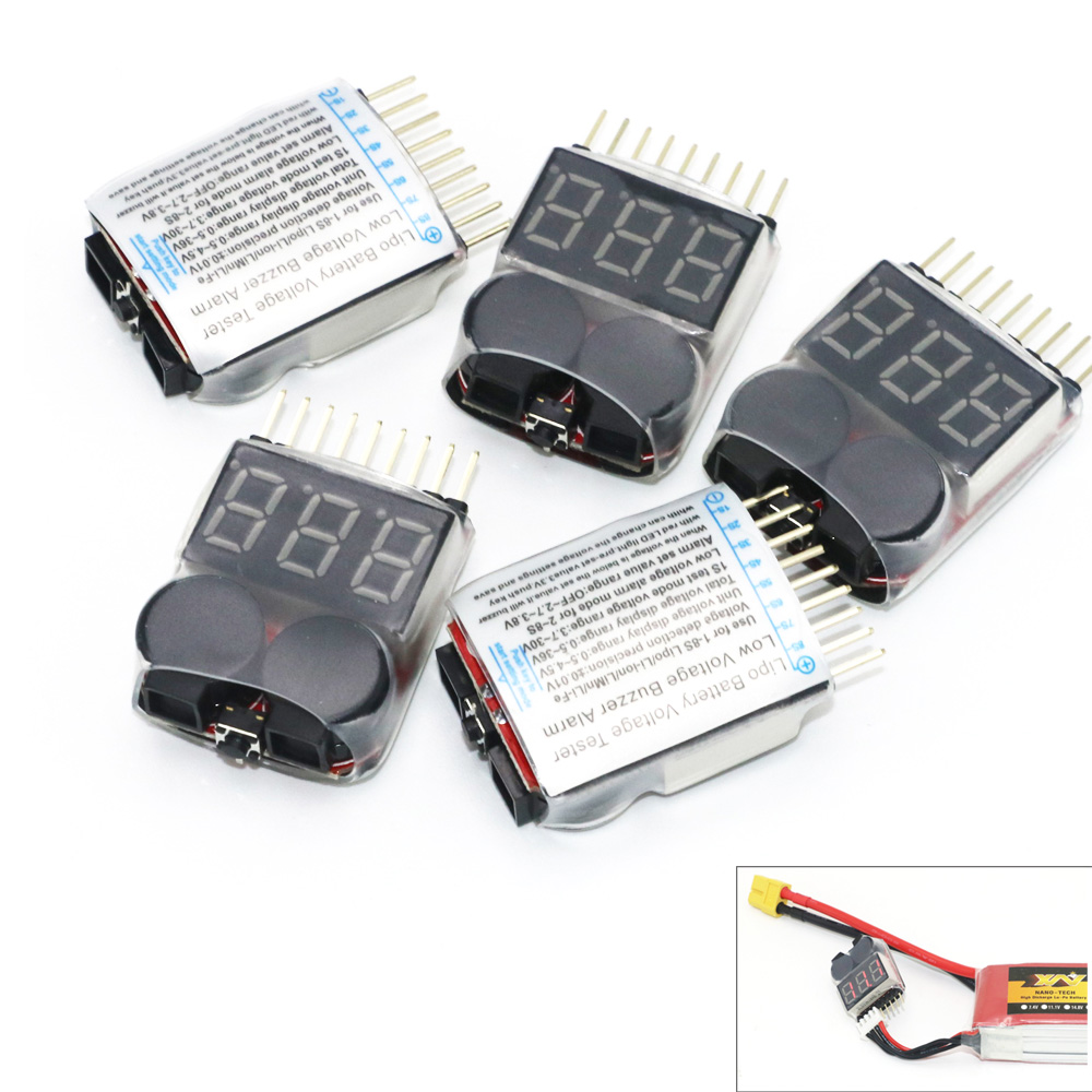 Lipo Battery Voltage Tester vo - Drone Battery Alarm のレビューと価格