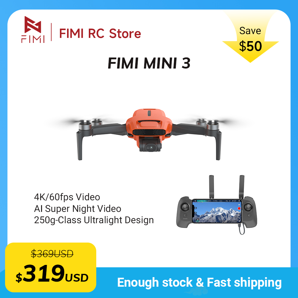 FIMI MINI 3 Camere drone 4K 60 - Drone Battery Smart のレビューと価格