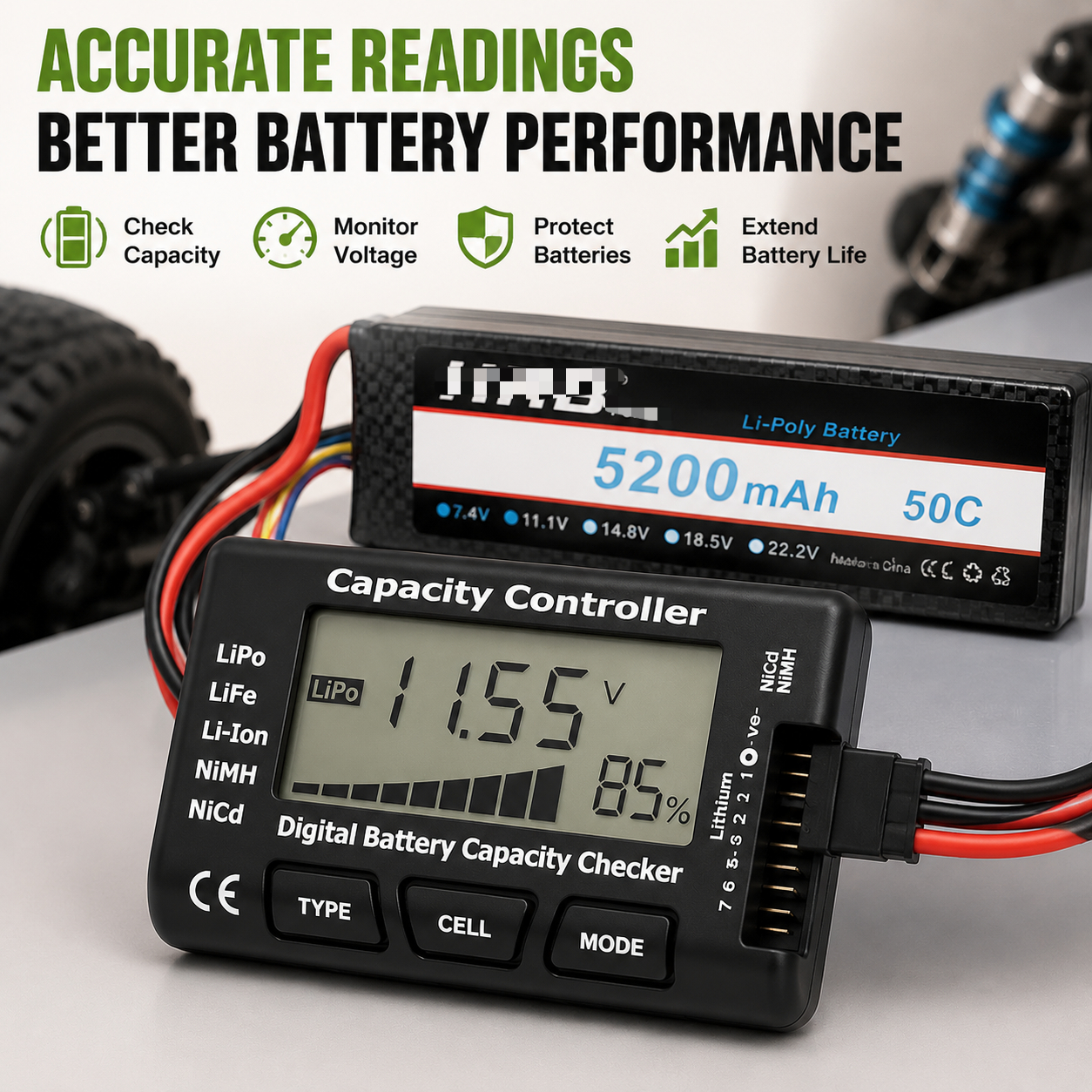 RC Cellmeter 7 Digital Battery - Drone Battery Voltage Checker のレビューと価格