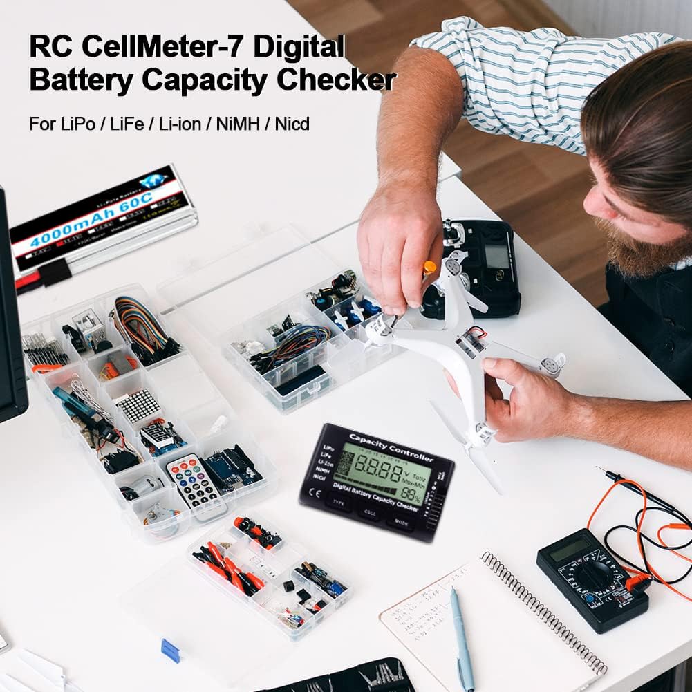 RC Cellmeter 7 Digital Battery - Drone Battery Voltage Checker のレビューと価格