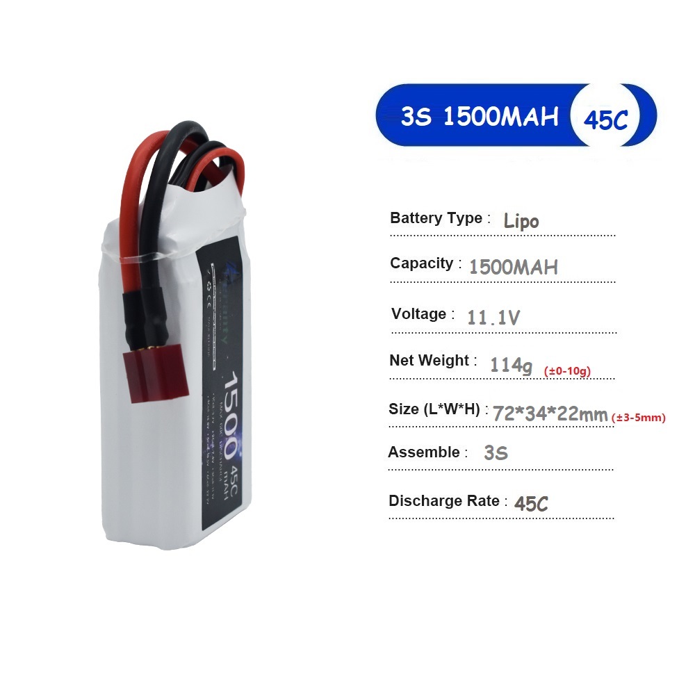 11.1V LiPo Battery 3S 1500mah  - Drone Battery 3S のレビューと価格