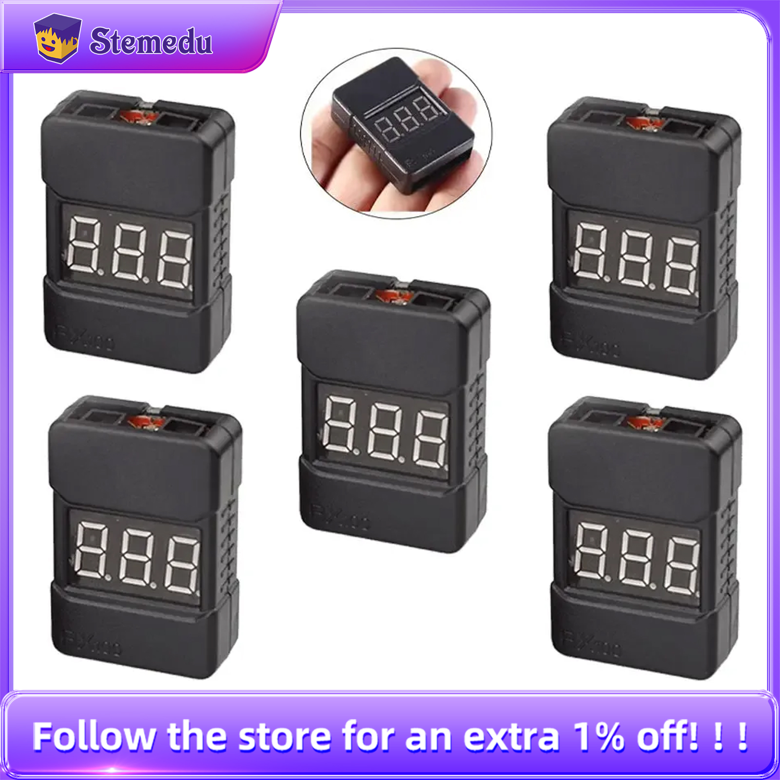 BX100 1-8S Lipo Battery Voltag - Drone Battery Alarm のレビューと価格